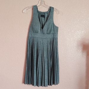 Pre-owned Sleeveless Dress Silver sparkles